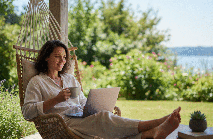 A person enjoying work-life balance, representing financial freedom